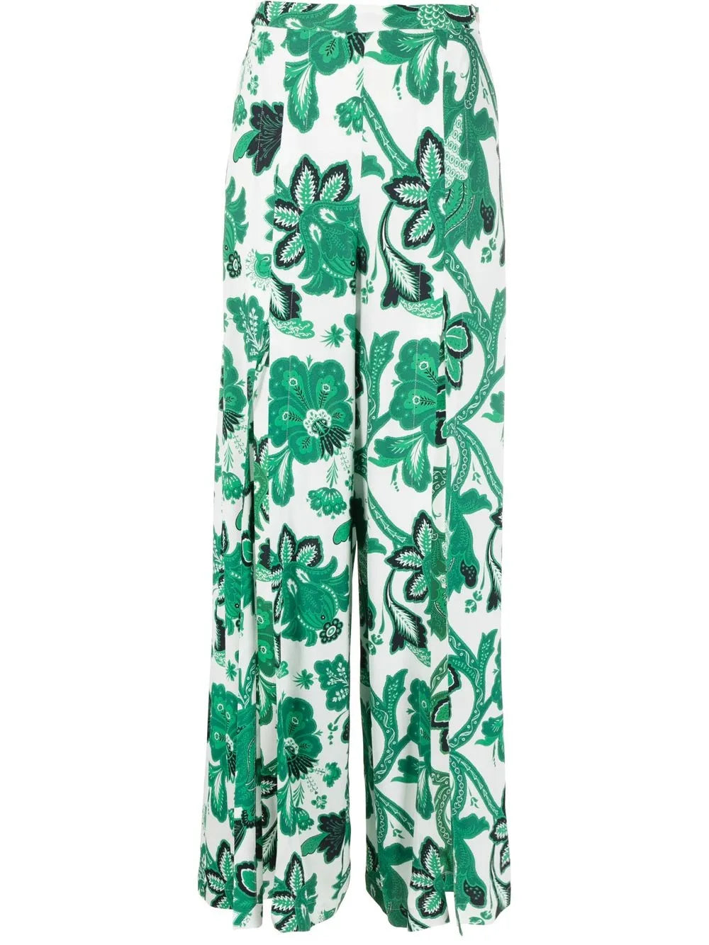 Floral-Print Wide-Leg Trousers