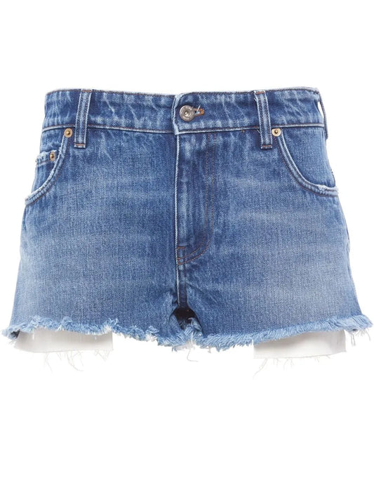 Low-Rise Denim Mini Shorts