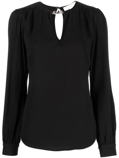 Long Puff Sleeve Blouse