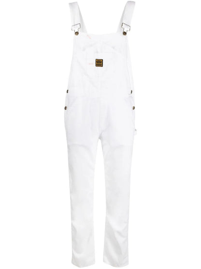 Logo-Patch Straight Dungarees