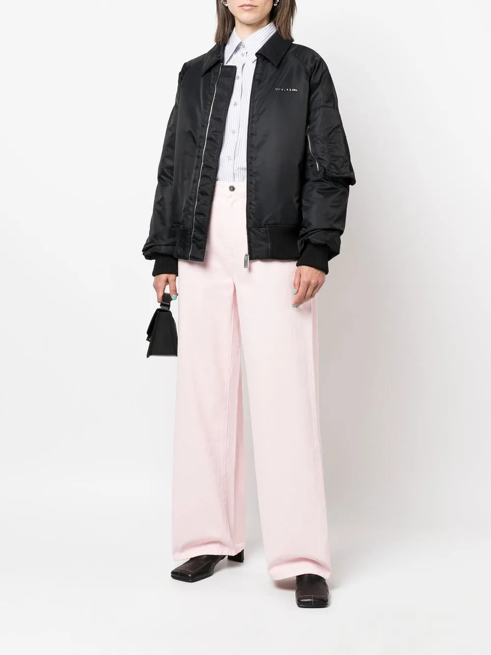 Wide-Leg Denim Jeans