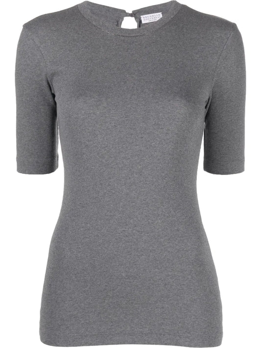 Short-Sleeve Knitted Top
