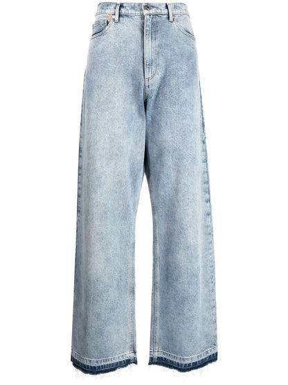 Heart-Pocket Wide-Leg Jeans