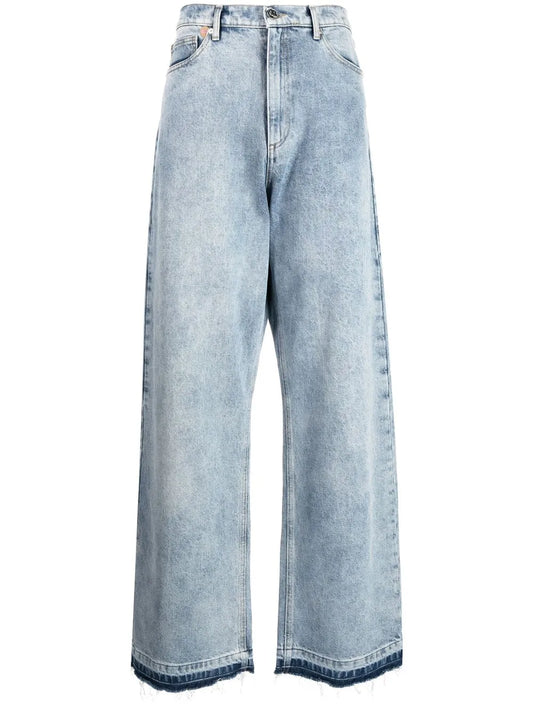 Heart-Pocket Wide-Leg Jeans