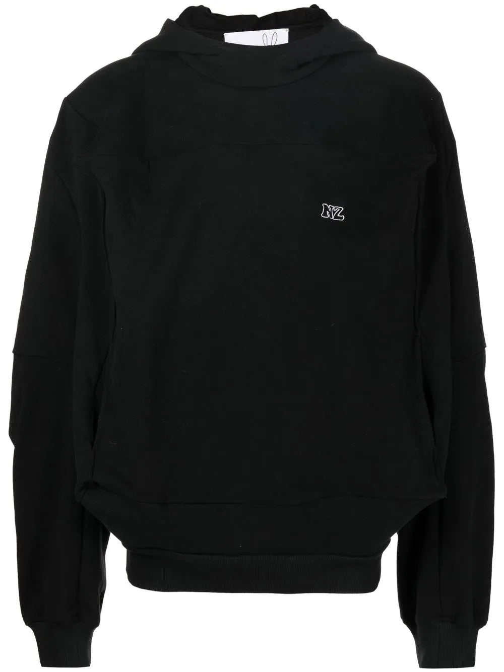 Logo-Embroidered Patchwork Hoodie