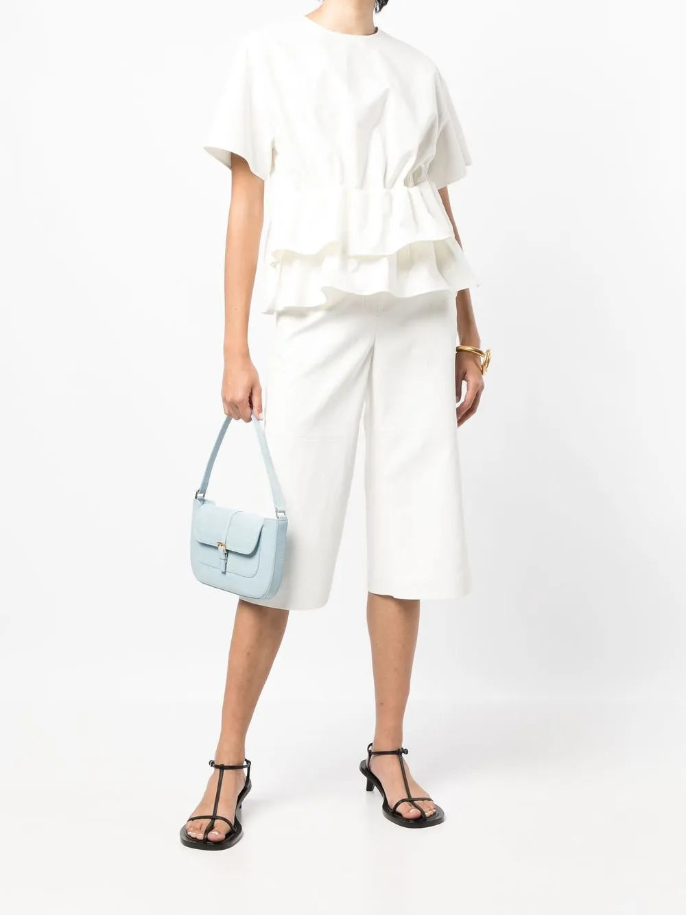 Ruffled Short-Sleeved Top