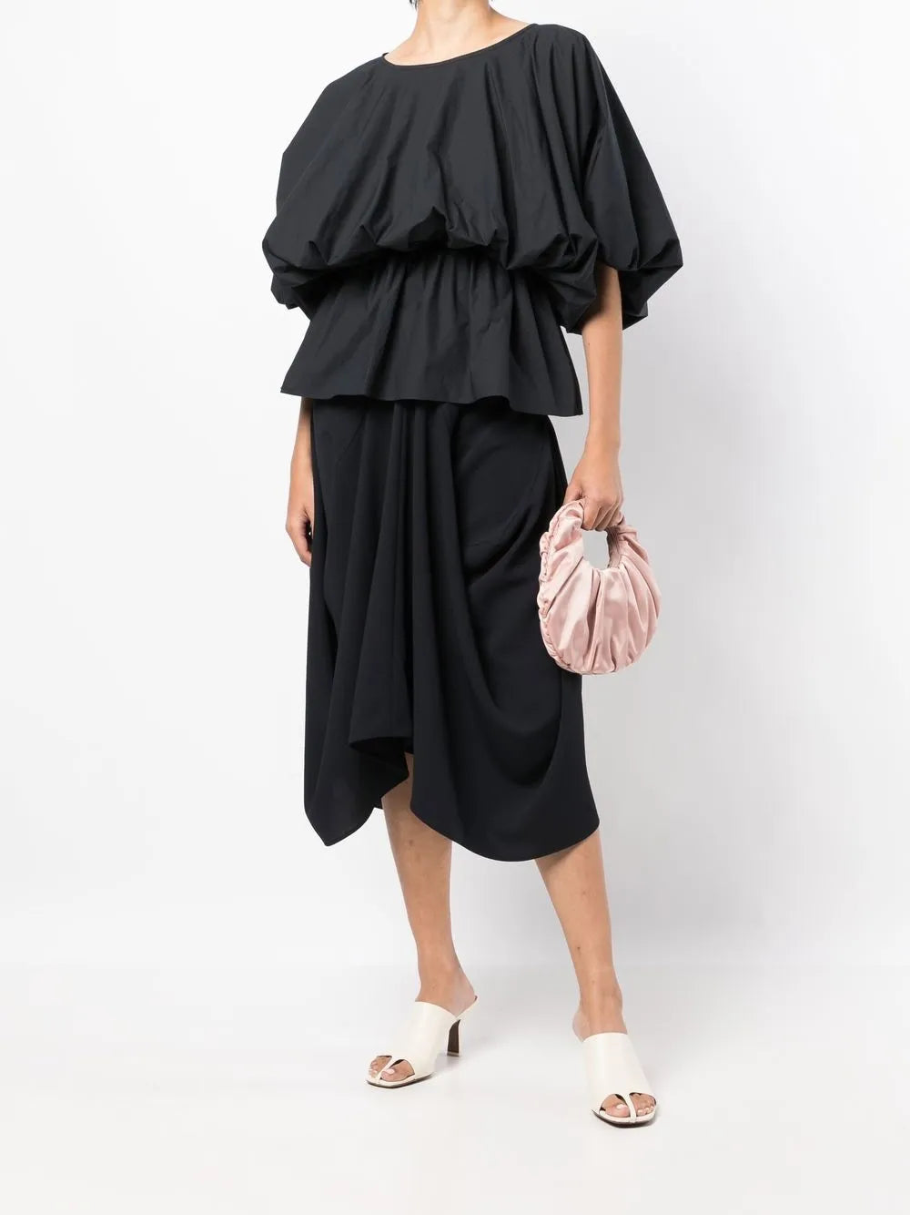 Draped Midi Skirt