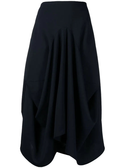 Draped Midi Skirt