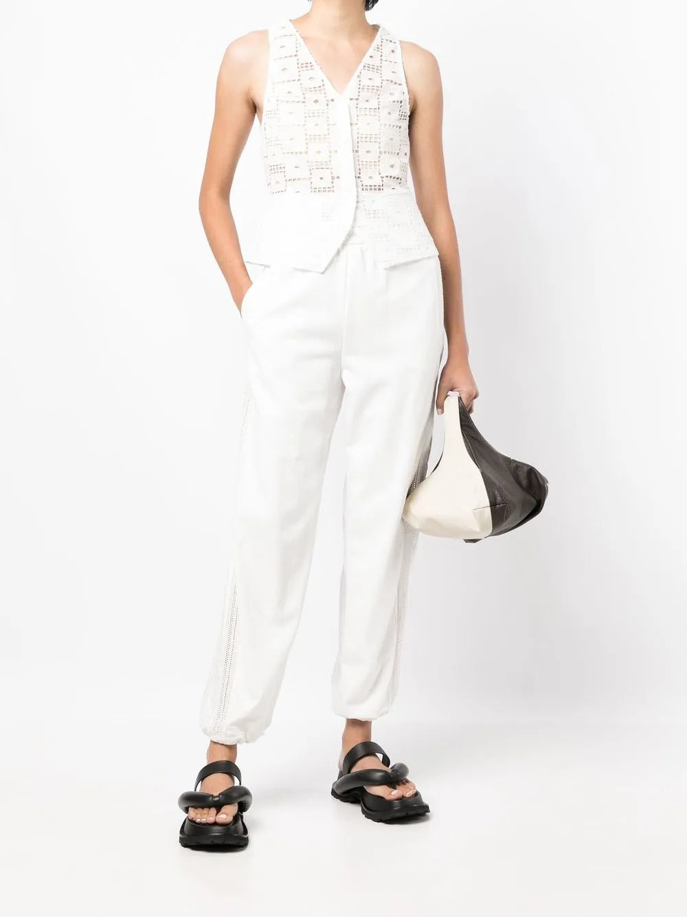 Cut Out-Detail Track Pants