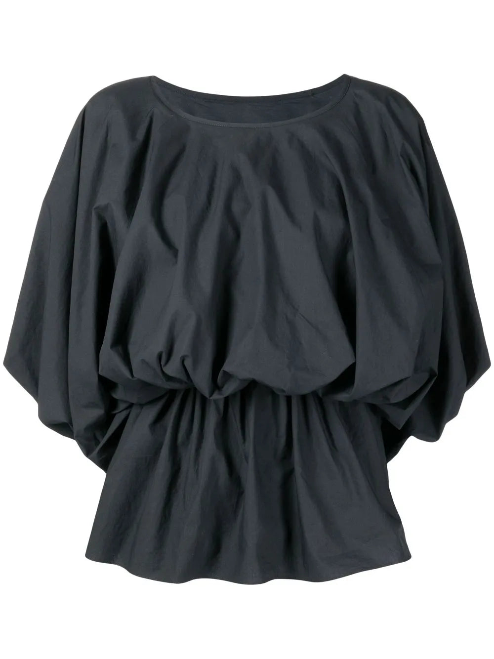 Puff-Sleeved Flared Blouse