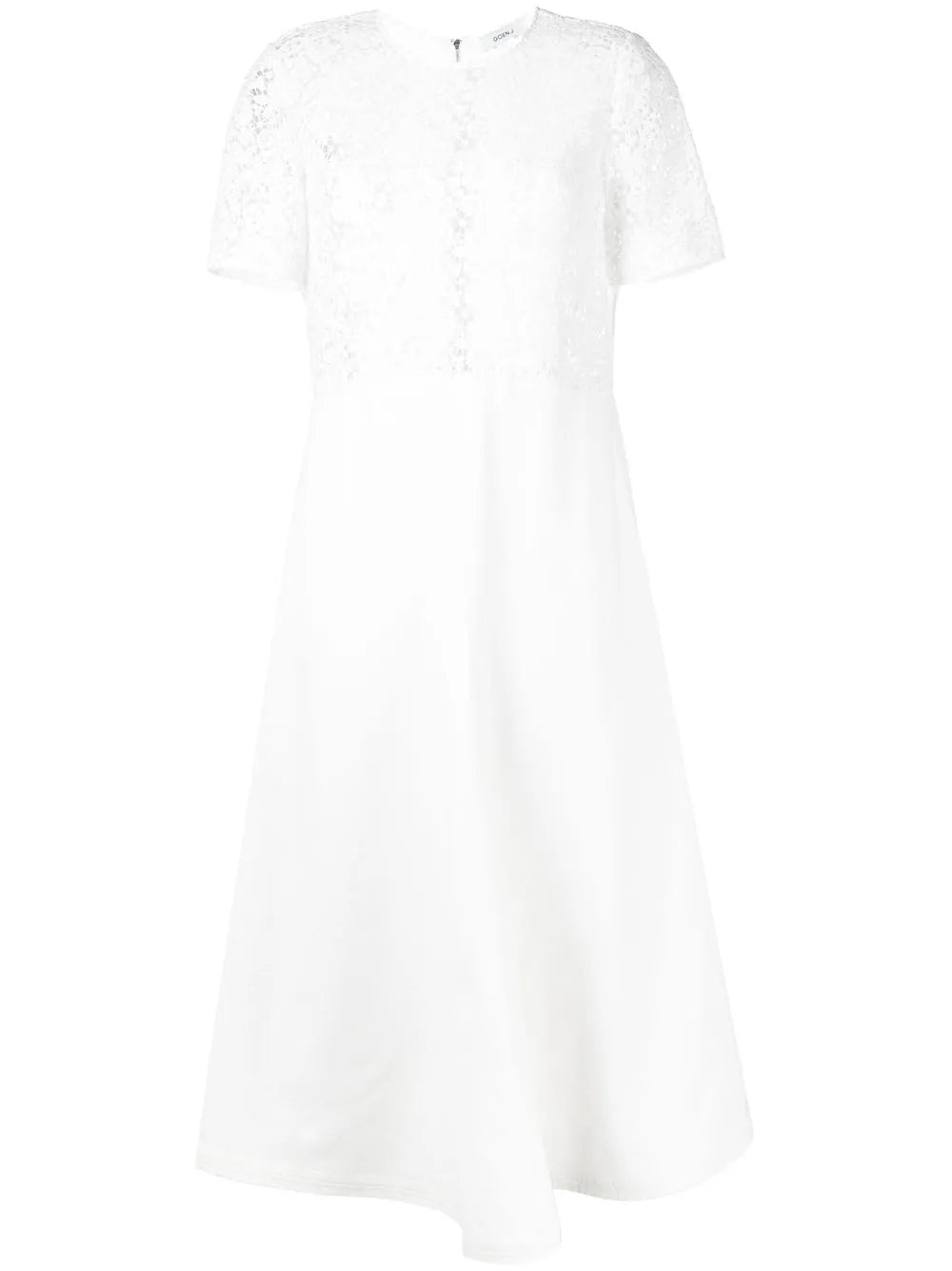Macramé-Panel Midi Dress