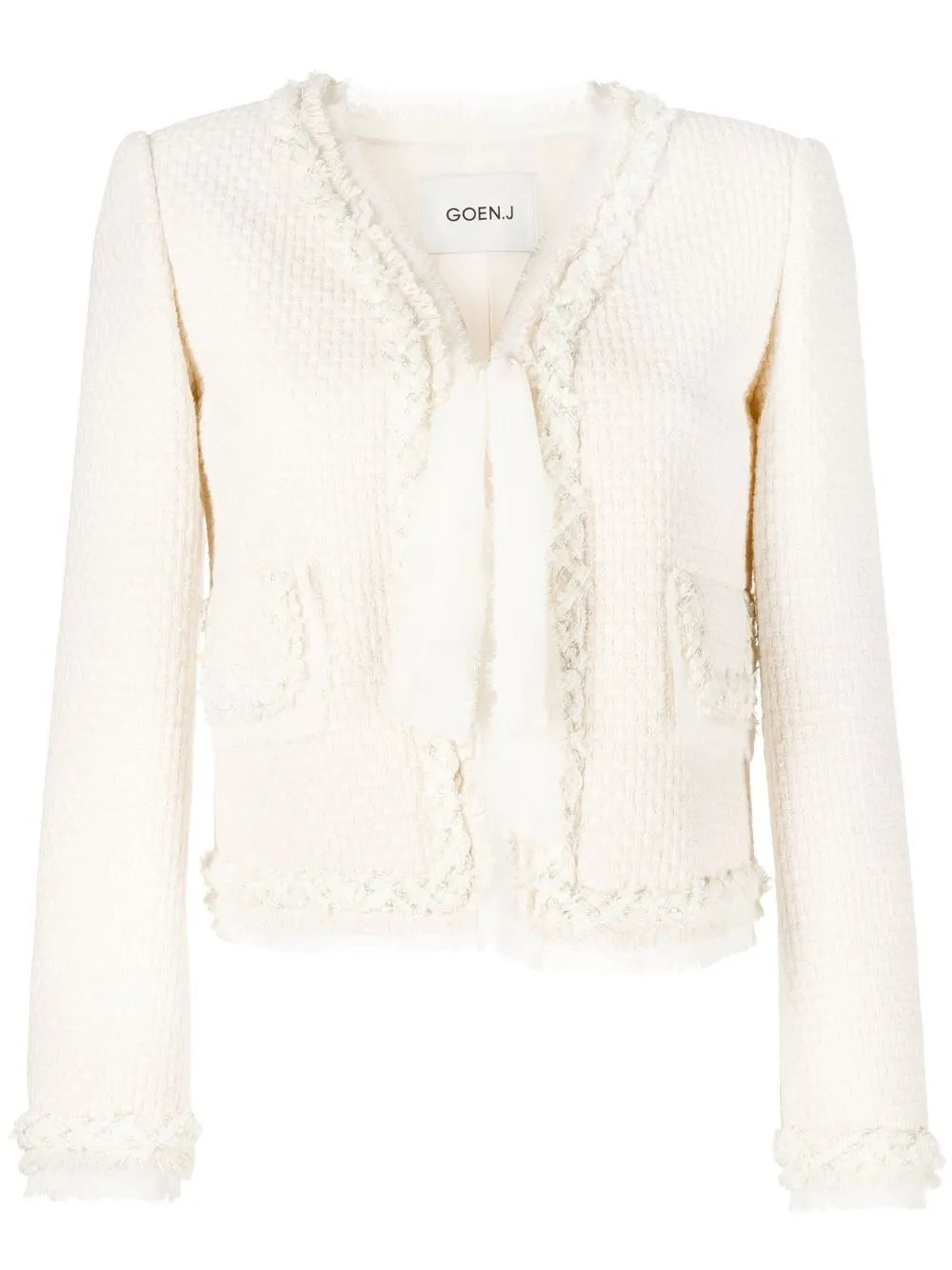 Lace-Trim Tweed Jacket