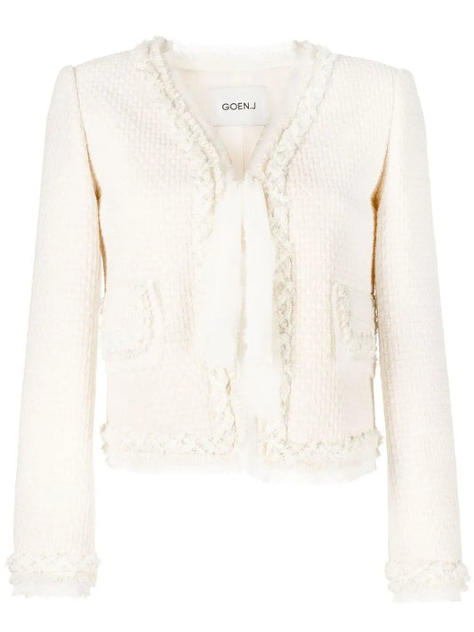 Lace-Trim Tweed Jacket
