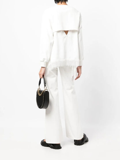 Lace Trim Sweatshirt