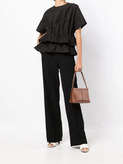 Ruffled Short-Sleeved Top