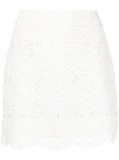Broderie-Anglaise Mini Skirt