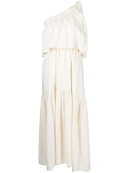 Gathered One-Shoulder Dress