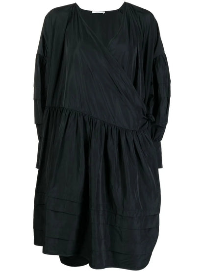 Amalie Pleated Wrap Dress