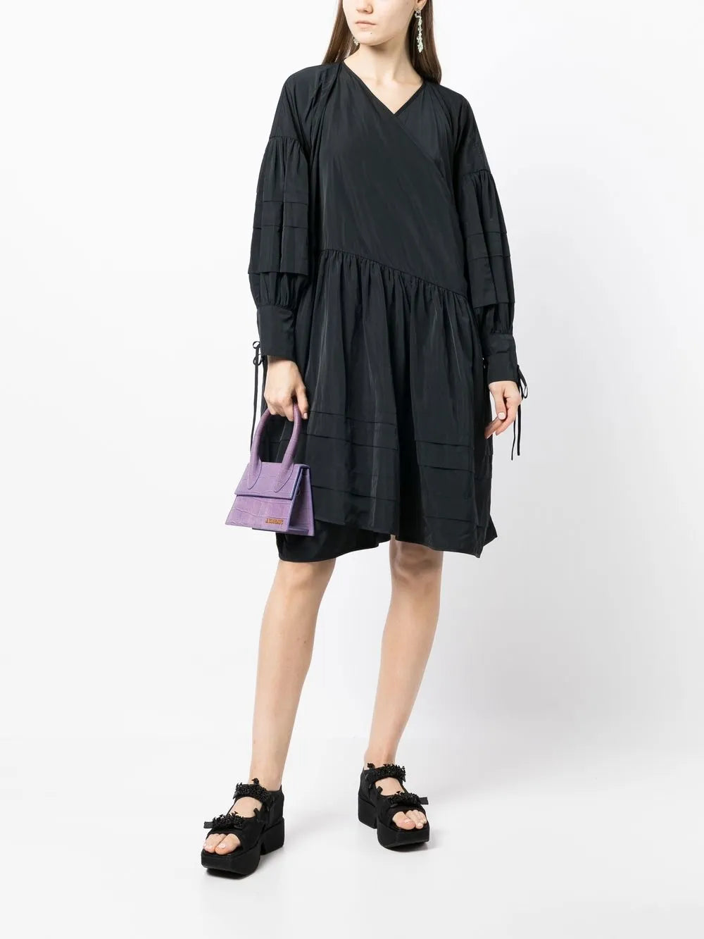 Amalie Pleated Wrap Dress