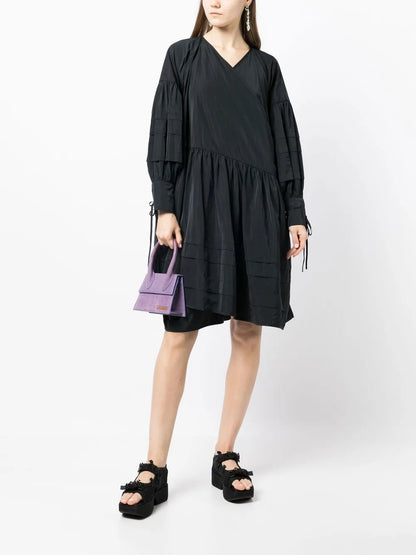 Amalie Pleated Wrap Dress