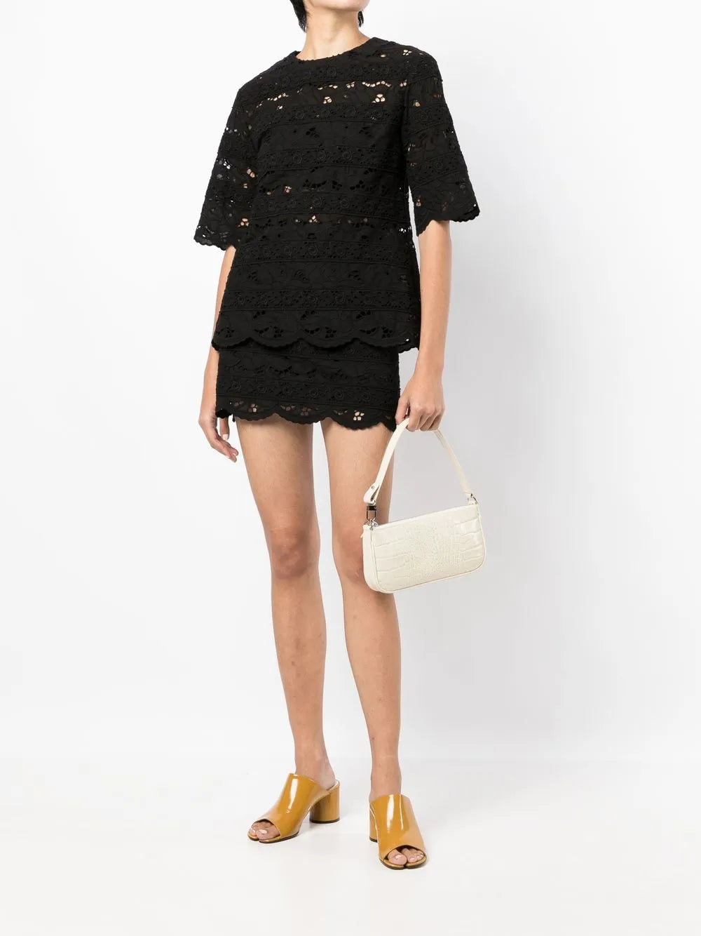 Broderie-Anglaise Mini Skirt