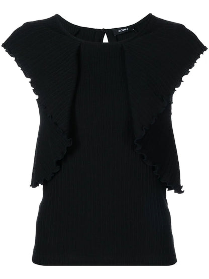 Ruffled Pleated Vest