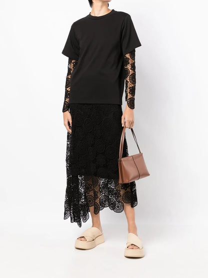 Lace Detail Maxi Skirt