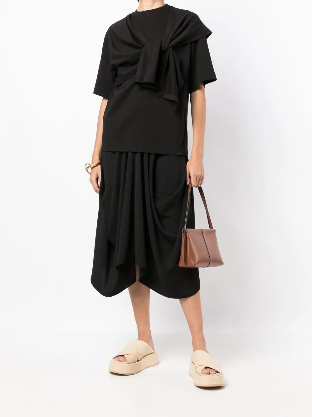 Ruched Short-Sleeved T-Shirt
