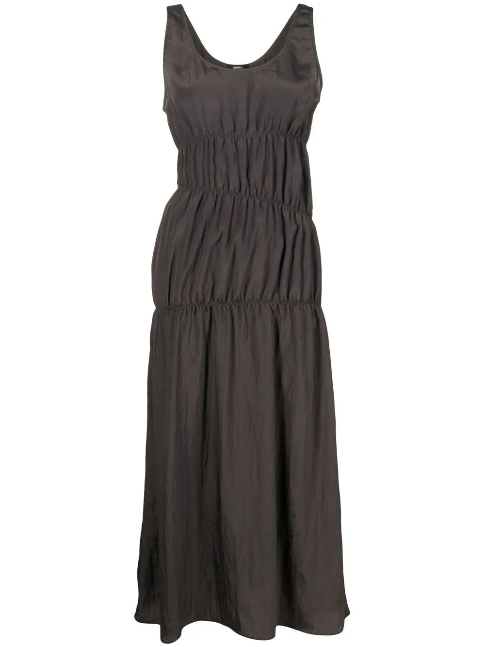 Ruched-Detail Midi Dress