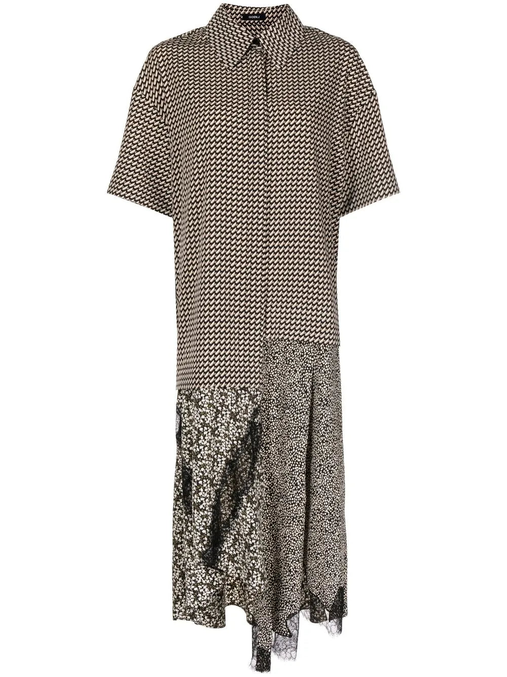 Lace-Trimmed Overlay Dress