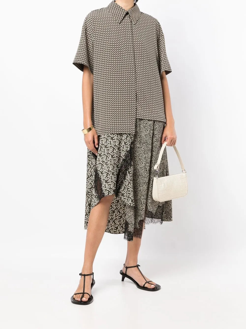 Lace-Trimmed Overlay Dress