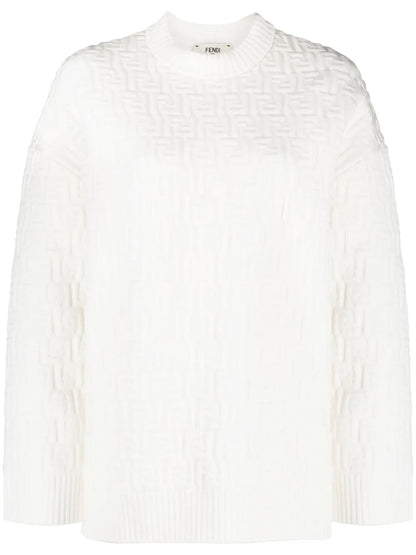 Monogram-Pattern Long-Sleeve Jumper