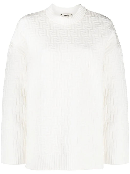 Monogram-Pattern Long-Sleeve Jumper