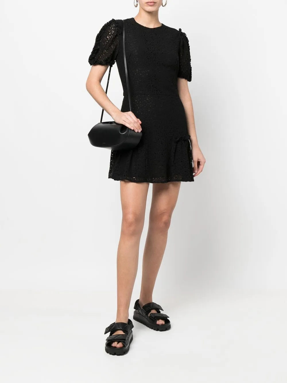 Floral-Embroidered Minidress