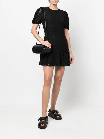 Floral-Embroidered Minidress