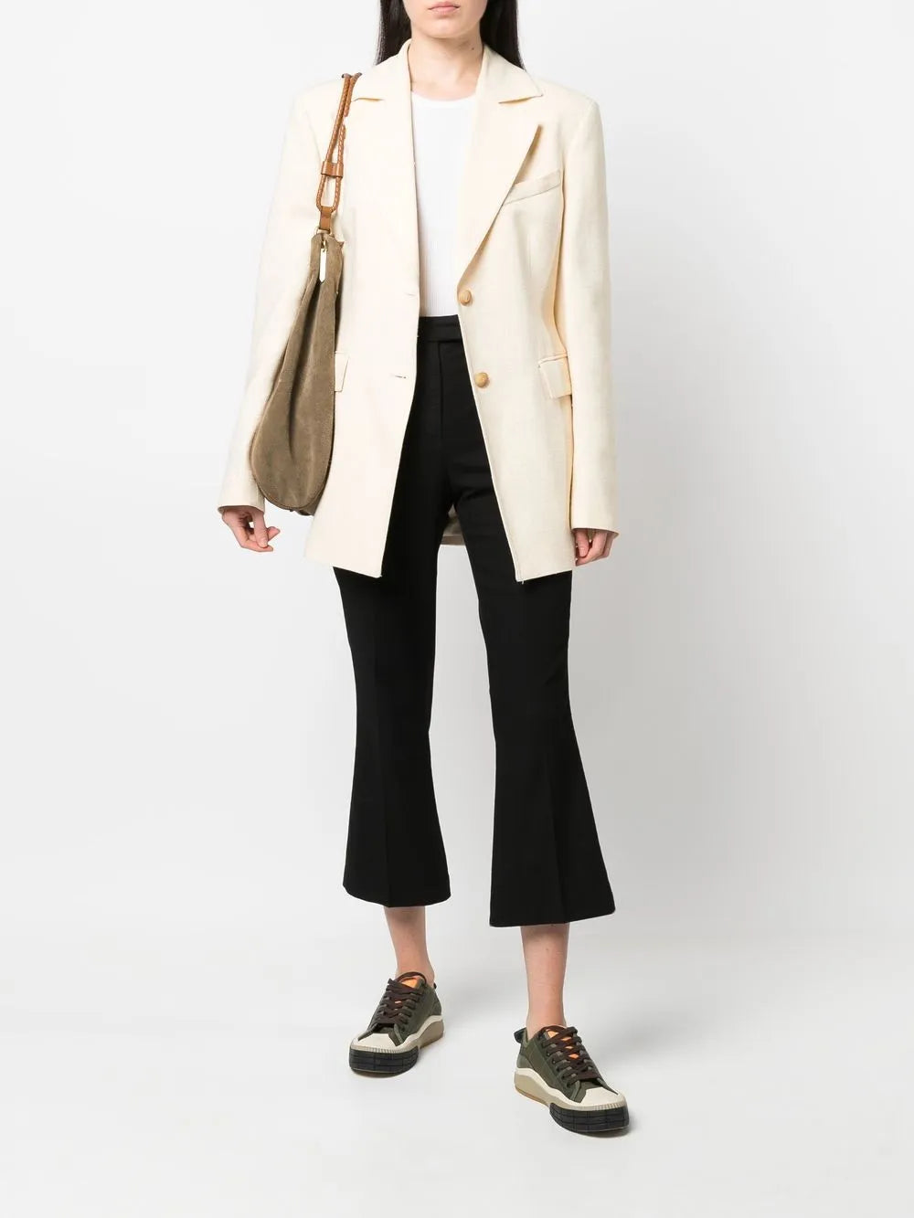 Flared Cropped Trousers