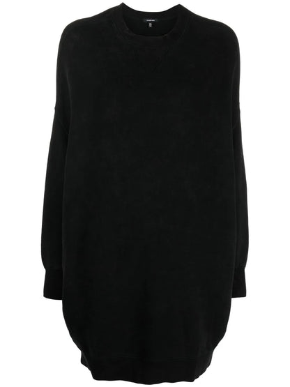 Grunge Crew Neck Sweatshirt Dress