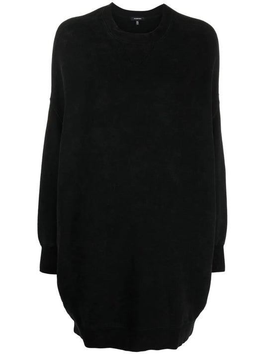Grunge Crew Neck Sweatshirt Dress