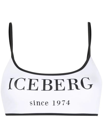 Logo-Print Bikini Top