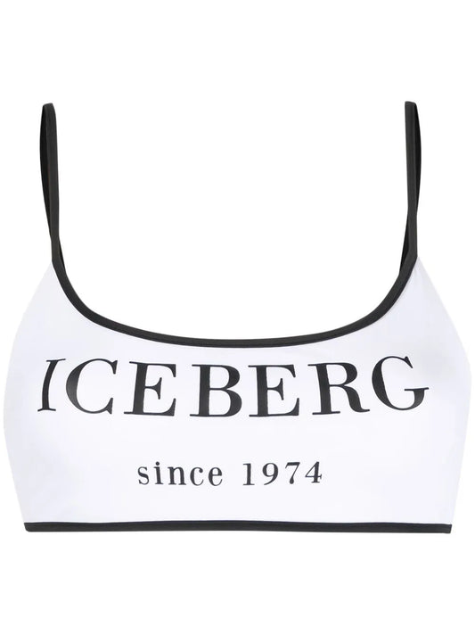 Logo-Print Bikini Top