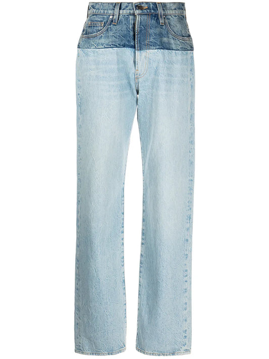 High-Rise Straight-Leg Jeans