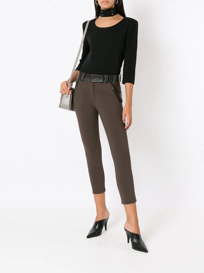 Skinny-Cut Cropped Trousers
