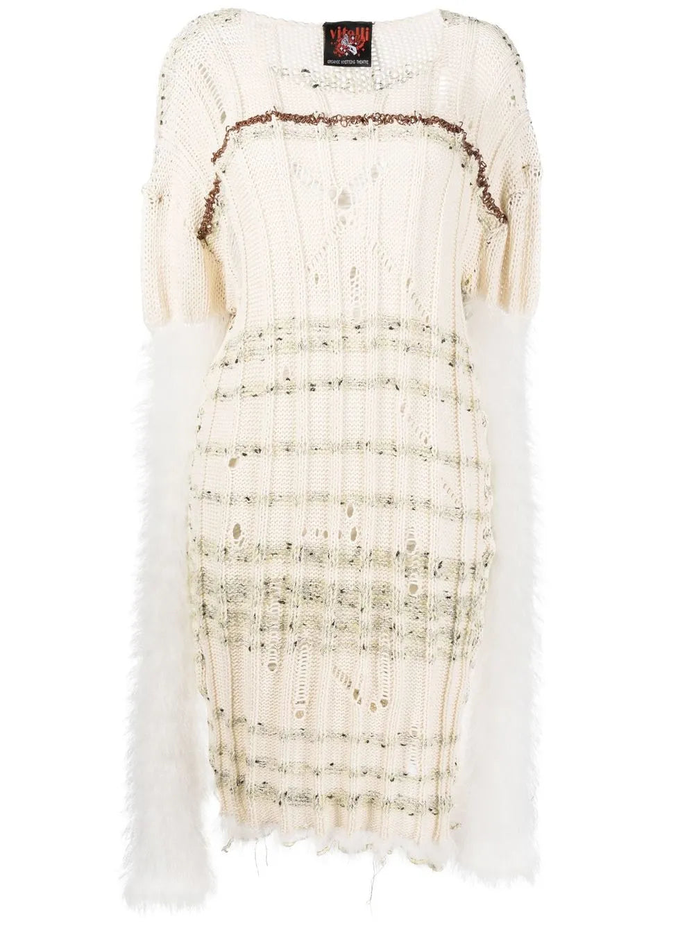 Multi-Knit Midi Jumper Dress