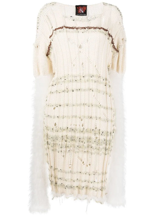 Multi-Knit Midi Jumper Dress