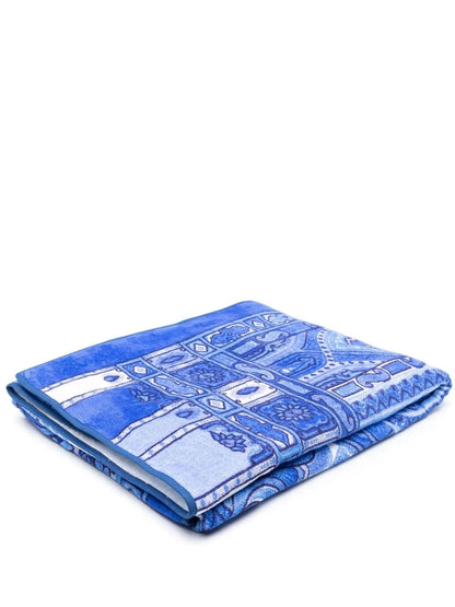 Baroque-Print Cotton Towel