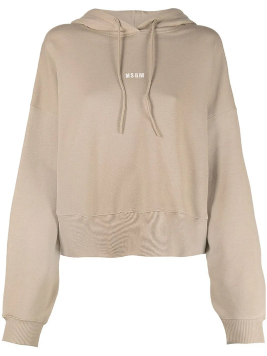 Logo-Print Drawstring Hoodie
