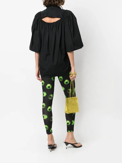Apple-Print Cotton Leggings
