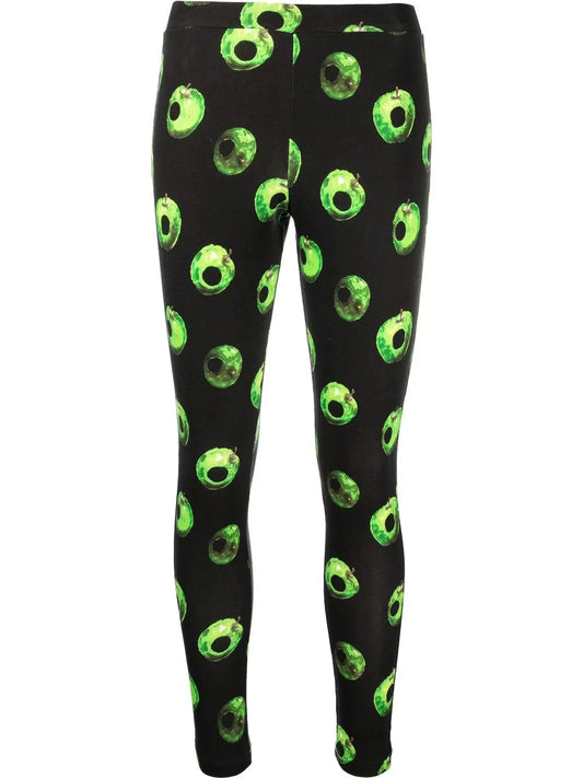 Apple-Print Cotton Leggings