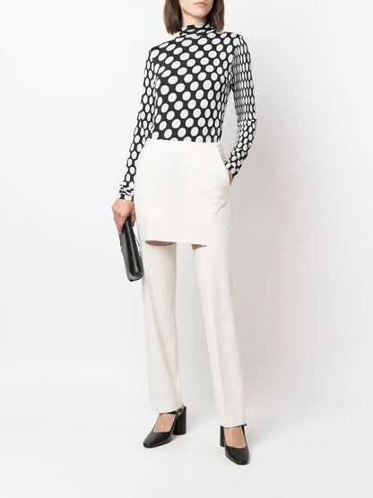 Cut-Out Layered Tailored Trousers