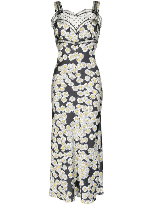 Floral-Detail Dress